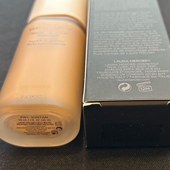 🆕Laura Mercier 4W1 Suntan Real Flawless Weightless Perfecting Foundation New - Picture 5 of 16